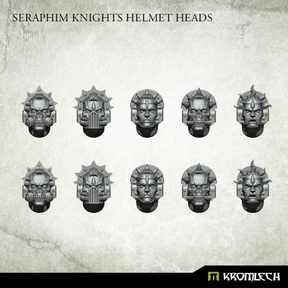 Kromlech Seraphim Knights Helmet Heads (10) New - Tistaminis