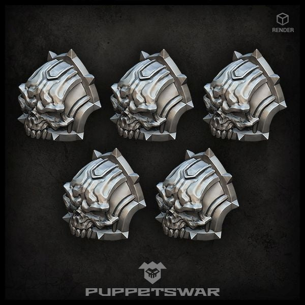 Puppets War H.I. Skull shoulder pads New - Tistaminis