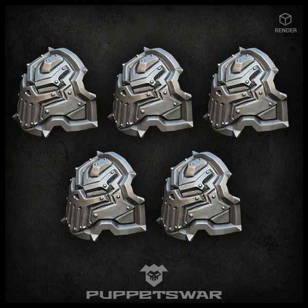 Puppets War H.I. Iron Skull Shoulder Pads New - Tistaminis