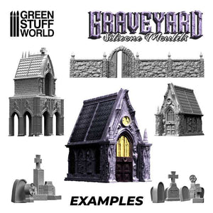 Green Stuff World Silicone Moulds - GRAVEYARD New - Tistaminis