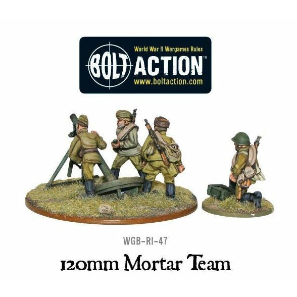 Bolt Action Soviet Army 120mm Heavy Mortar Team New | TISTAMINIS