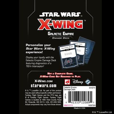 Star Wars X-Wing 2nd Ed: Galactic Empire Damage Deck New - Tistaminis