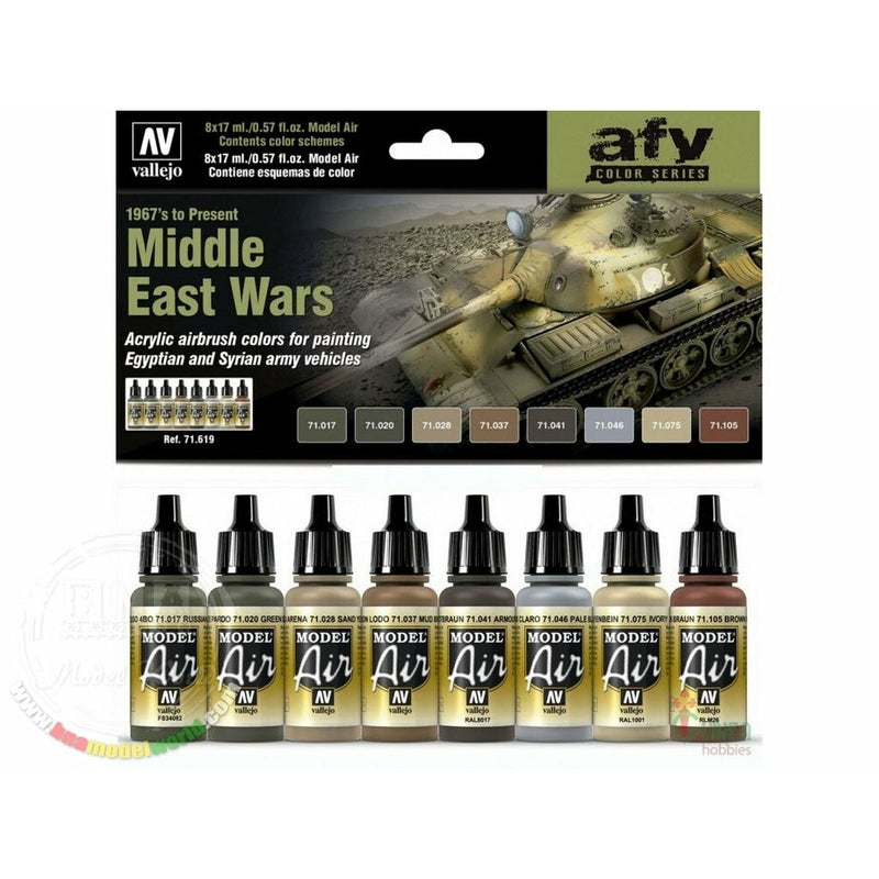 Vallejo MIDDLE EAST WARS (1967'S TO PRESENT) Paint Set New - TISTA MINIS