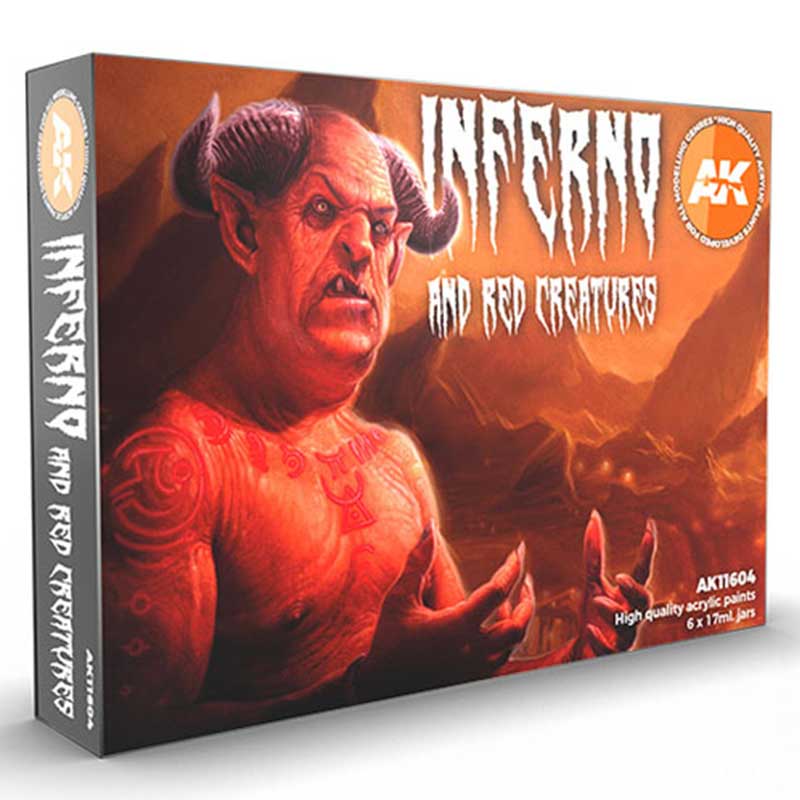 AK Interactive - Inferno and Red Models Acrylic Paint Set New - TISTA MINIS