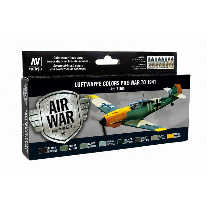 Vallejo Model Air Paint Set: Luftwaffe Colours Pre-War to 1941 - VAL71165 - TISTA MINIS