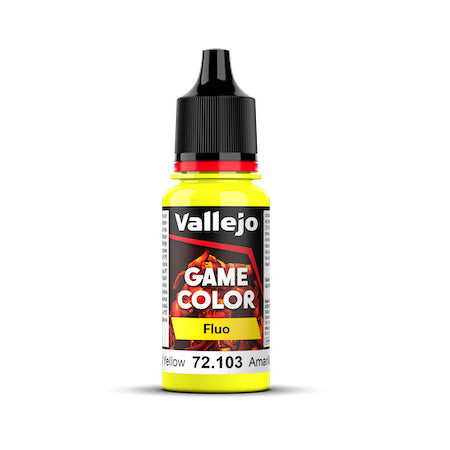 Vallejo Game Colour Paint Game Color Flourescent Yellow (72.103) - Tistaminis