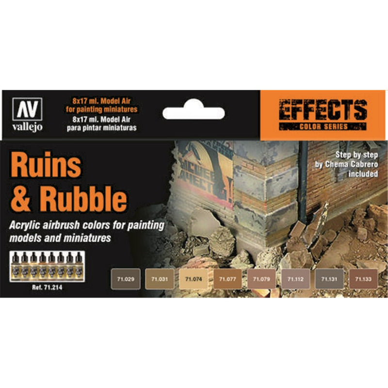 Vallejo Effects Colour Series Paint Set: Ruins and Rubble - TISTA MINIS