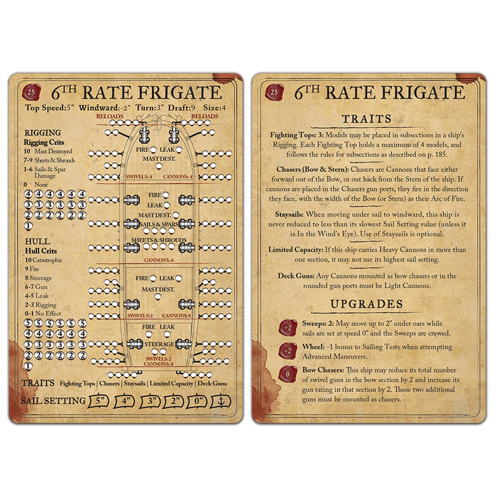 Blood & Plunder 6th Rate Frigate Ship New - Tistaminis