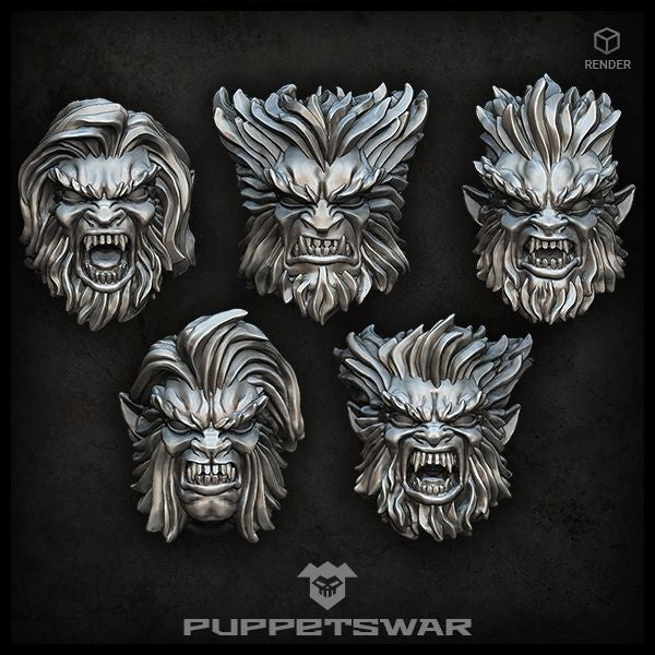 Puppets War Werewolf heads New - Tistaminis