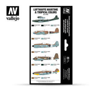 Vallejo Model Air Paint Set: Luftwaffe Maritime and tropical Colours - VAL71164 - TISTA MINIS