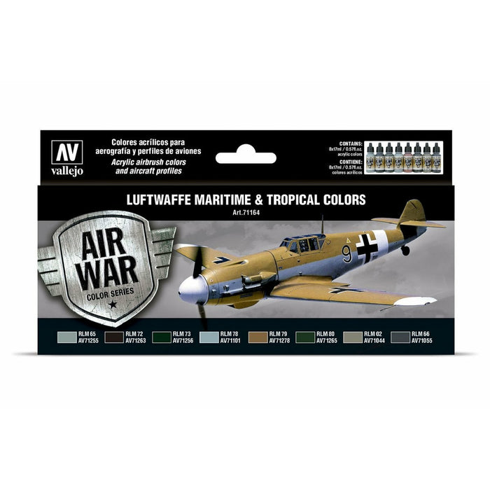 Vallejo Model Air Paint Set: Luftwaffe Maritime and tropical Colours - VAL71164 - TISTA MINIS